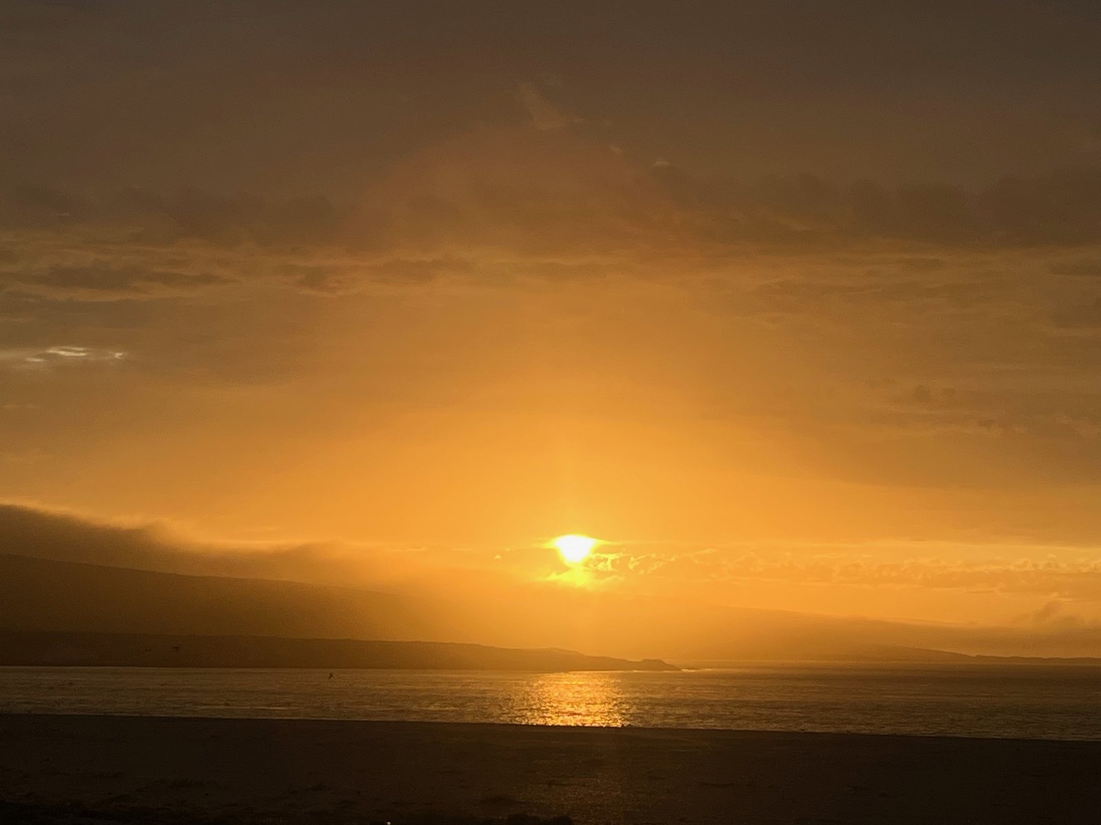 Sonnenuntergang über der Lagune von Langebaan